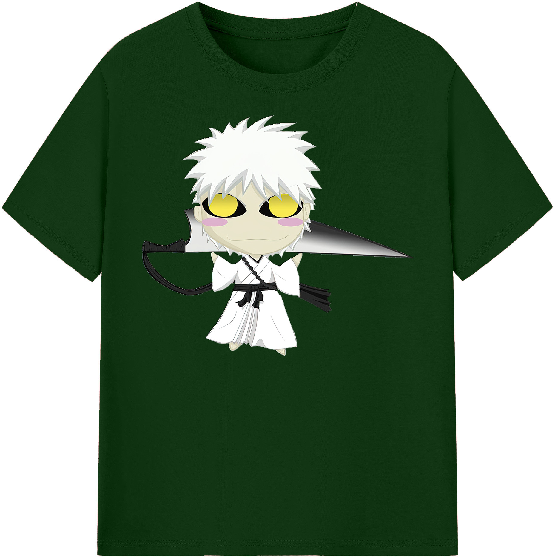 （画像用） ブリーチ 黒崎一護（くろさき いちご）BLEACH Kurosaki Ichigo 綿100％半袖Tシャツ（フロントプリント）